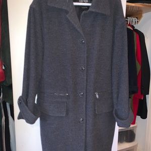 Escada winter Coat, Grey Flannel, size 36